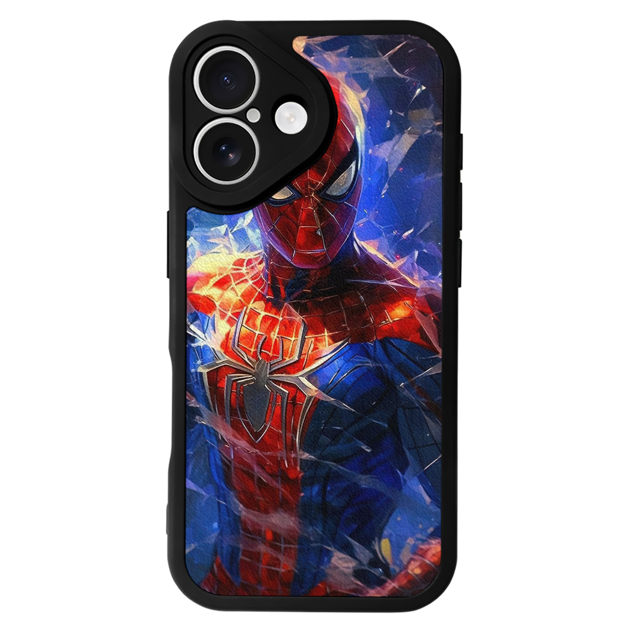 Spider Man スパイダーマン 【iPhone 16シリーズ対応】シリコンスマホケース（レザー調） 材質：シリコン